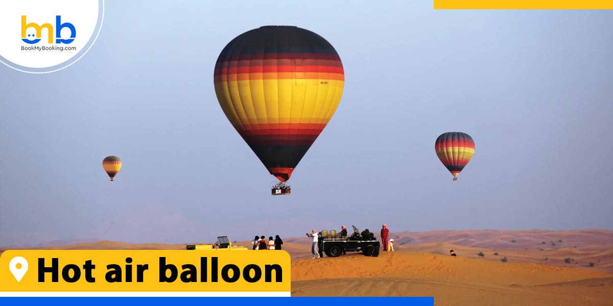 hot air balloon in dubai from bookmybooking