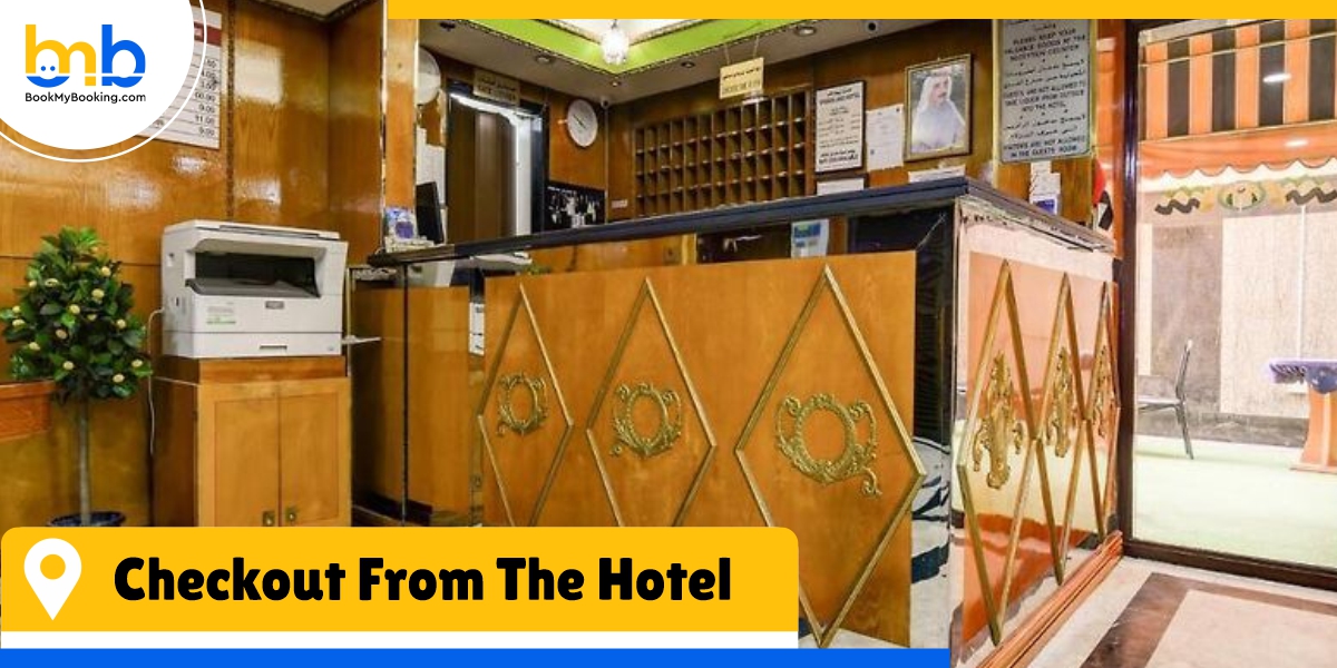Checkout from the hotel bookmybooking