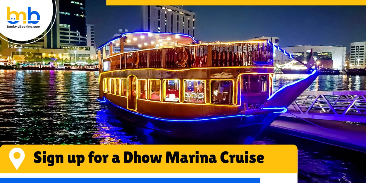 sign up for a dhow marina cruise from bookmybooking